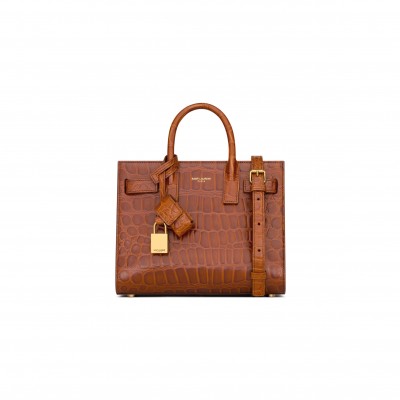 YSL SAC DE JOUR IN CROCODILE-EMBOSSED LEATHER – NANO 3987112US0W2547 (22*18*10.5cm)